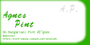 agnes pint business card